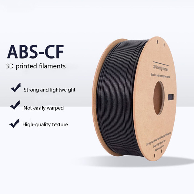 ABS-CF Carbon Fiber Reinforced 3D Printer Filament 1KG Spool Matte Finish ABS CF Filament