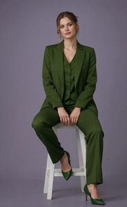 Conjunto de Traje de Tres Piezas para Mujer al por Mayor, Traje de Pantalón para Invitadas de Boda con Blazer, Chaleco y Pantalones a Medida, Atuendo Formal de Moda - Product Image 2