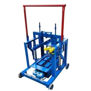 Máquina de prensa de bloques de hormigón de cemento Manual compacta con molde ajustable para albañilería Pronto de pequeñas empresas - Product Image 1