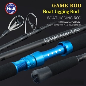 Canne à pêche jigging <span class=keywords><strong>de</strong></span> haute qualité 2,4 m, 100 % composants Fuji importés, puissance 20 kg/28 kg, canne à popping <span class=keywords><strong>pour</strong></span> la pêche en haute mer. - Product Image 1