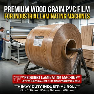 <span class=keywords><strong>Film</strong></span> vinyle décoratif en PVC à grain de bois gaufré pour machine de pressage à membrane, laminage de panneaux de porte de placard en MDF, meubles - Product Image 4