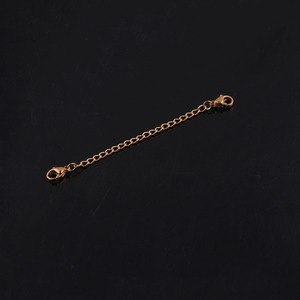 18K <strong>Gold</strong> Plated 7cm Stainless Steel <strong>Extender</strong> <strong>Chain</strong> 2 Lobsters Necklace <strong>Extender</strong> - Product Image 4