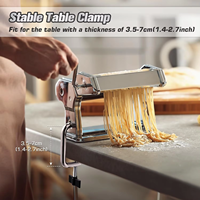 180 rouleau pâtes Maker 9 réglages d'épaisseur réglables 2-en-1 nouilles fabricant rouleaux Cutter argent Spaghetti pâtes outils