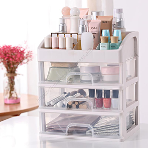 Vente en gros de tiroirs de bureau multifonctionnels en plastique transparent, organisateur de maquillage en cristal, boîte de rangement pour cosmétiques et bijoux - Product Image 5