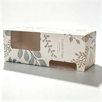 Pochette cadeau en papier recyclable avec fenêtre, logo/couleur/matériau/insert personnalisés, emballage de luxe écologique, pelliculage mat, éponge