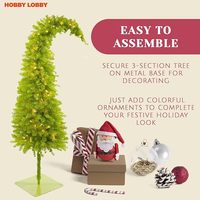 1,5m Vorbeleuchteter PVC-Weihnachtsbaum mit Ständer Künstlicher Beleuchteter Grinch-Weihnachtsbaum für Innenräume Mit LED-Lichtern Tisch-Weihnachtsbaum