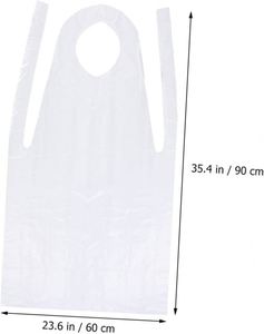 Factory Wholesale Blue 72x117cm <b>Disposable</b> Protective <b>Apron</b> Oilproof Waterproof PE HDPE Plastic Cleanroom Food Application - Product Image 3
