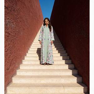 Vestido Abaya de Poliéster Estampado Personalizado Elegante de Alta Calidad al por Mayor para Mujeres Musulmanas, para Eventos Nocturnos - Product Image 1