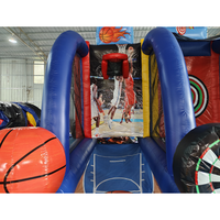 Prix bon marché 4-en-1 sport jeu gonflable interactif jeux de carnaval gonflables pour la fête