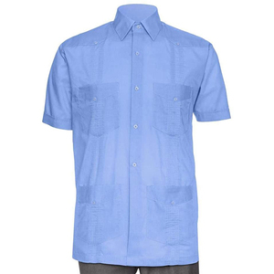 <span class=keywords><strong>Camisa</strong></span> Guayabera de <span class=keywords><strong>Manga</strong></span> <span class=keywords><strong>Corta</strong></span> para <span class=keywords><strong>Hombre</strong></span>, Colección Caballero, Estilo Cubano, Aspecto de <span class=keywords><strong>Lino</strong></span> - Product Image 3