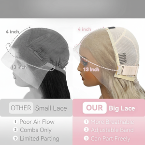 Perruque sans colle HD Lace Front <span class=keywords><strong>Blonde</strong></span> Highlight pour femme, ondulations naturelles, ligne de cheveux pré-épilée, mini-nœuds, densité 250 % - Product Image 2