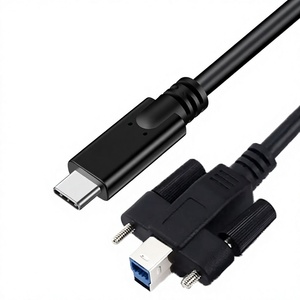 สายเคเบิล UNG KAY 1ม./2ม./3ม. แบบล็อคได้ USB 3.0 B Mela to Type-C ความเร็ว 5Gbps สำหรับถ่ายโอนข้อมูล พร้อมระบบยึดติดแน่นด้วยสกรู สำหรับกล้องอุตสาหกรรม/อุปกรณ์ - Product Image 1