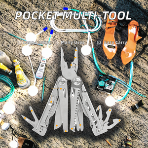 Pince pliante multifonction portable en acier inoxydable, à mâchoires dentelées, pour sertissage et coupe, la plus vendue, OEM - Product Image 2