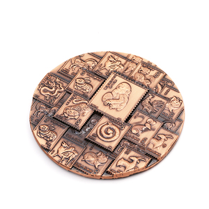 Ancienne pièce de monnaie personnalisée en cuivre 3d gaufré du zodiaque chinois en gros de <span class=keywords><strong>Chine</strong></span> - Product Image 2