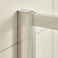 Boîtier de porte de douche en verre trempé transparent de haute qualité personnalisé de 5mm Salles de douche en verre de qualité supérieure