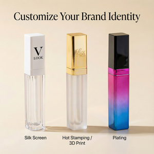 <span class=keywords><strong>En</strong></span> stock : Tubes à gloss vides uniques, noirs, argentés, marron, <span class=keywords><strong>or</strong></span> rose, <span class=keywords><strong>or</strong></span>, bronze, transparents, givrés, métalliques, avec capuchon argenté - Product Image 4