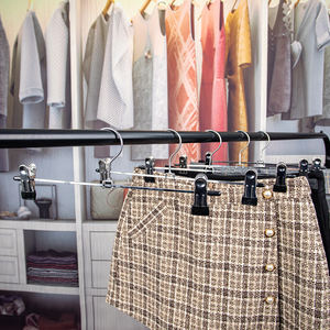 Perchas Pant Display <strong>Hanger</strong> Clothing Store Metal Pants <strong>Hanger</strong> Clip <strong>Kilt</strong> Metal Skirt <strong>Hangers</strong> with Clips - Product Image 2