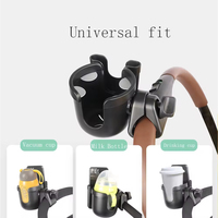 Accessoires universels pour poussette de bébé Bouteille d'eau de vélo en plastique portable et support de téléphone portable Porte-gobelet avec caractéristiques