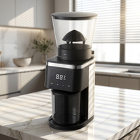 Moulin à café numérique à meules coniques avec support de porte-filtre intégré et dosage quantitatif pour la maison, les bars à café et les petits cafés