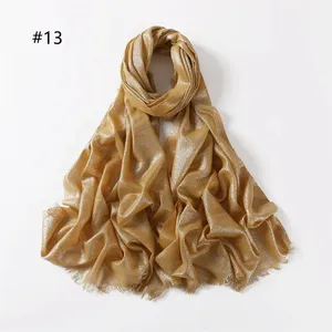 Женский Блестящий шарф-хиджаб из вискозы, 80 Х200 см
