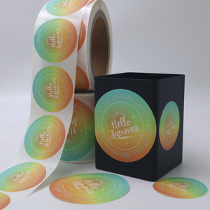 Étiquettes personnalisées imprimées en vinyle, durables, résistantes <span class=keywords><strong>à</strong></span> l'huile, écologiques, pour les boissons, gobelets/bouteilles, emballages <span class=keywords><strong>de</strong></span> boissons, autocollants ronds imperméables - Product Image 5