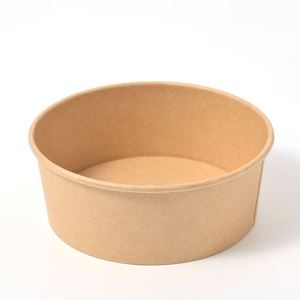 Tazón de Ensalada Desechable Ecológico Biodegradable de Papel Kraft, Impresión de Logotipo Personalizado Disponible, Contenedor de Comida para Llevar, Camping - Product Image 4