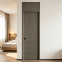 Pintu Kayu Modern Ukuran Kustom Desain Proyek Konstruksi Rumah Villa Apartemen Hotel Pintu Kayu