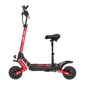 Patinete Eléctrico D4+MAX con Asiento, Largo Alcance, Motor Dual de 1200W, Neumático con 80km de Autonomía, 65km/h, Capacidad de 120kg, Azul/Rojo - Product Image 3