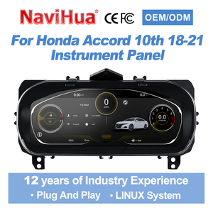 แผงหน้าปัดดิจิตอล NaviHua ขนาด 12.3 นิ้ว IPS LCD มาตรวัดความเร็วแบบ Virtual Cockpit สำหรับรถยนต์ฮอนด้า แอคคอร์ด รุ่นที่ 10 ปี 2018-2021 - Product Image 1