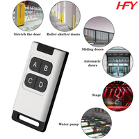 Control Remoto de Código Variable con Indicador LED, 4 Botones, Batería AAA, Transmisor Inalámbrico RF, Función de Privacidad, para Puertas Automáticas, Garajes y Grúas