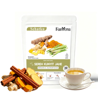 Tisane au Curcuma, Gingembre et Citronnelle, Saveur Agrumes Aromatique, Favorise la Digestion et le Bien-être Quotidien, Sachets de Thé, ISO+HACCP OEM