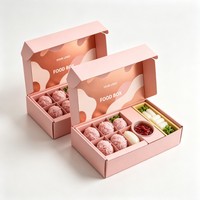 Caja de Sushi Plegable Biodegradable con Separador, Cajas Bento para Cumpleaños, Pasteles, Comida para Llevar, Empaque Personalizado para Panaderías y Bocadillos