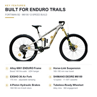 VTT Enduro à Suspension Intégrale FASTWORK B2, Deore M6100 12 Vitesses, Cadre en Aluminium, Fourche 170 mm, Freins à Disque Hydrauliques, Boost 148