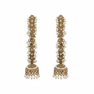 <b>Gold</b> Plated Crystal Stone and Pearl Ethnic <b>Bangles</b> <b>Set</b> for Women Wedding Party Jewelry with Hinduism Religious Significance - Product Image 2