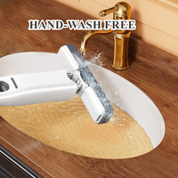 Mini serpillière auto-essoreuse rapide et portable pour petits espaces, salles de bain, cuisines, vaisselle, bureaux et surfaces en verre