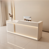 Bureau de réception commercial en bois massif, écologique et durable, pour salon de beauté, clinique médicale, cabinet dentaire et réception d'entreprise