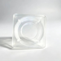 Boîte de rangement transparente en PET, multi-usages, pour gaufrettes, bagues ou savons en barre, étui de protection transparent en plastique