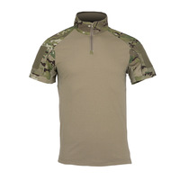 T-shirt tactique décontracté à manches courtes en polyester/coton tricoté pour homme G4, camouflage respirant