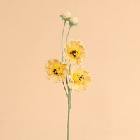 Fleur artificielle en crochet Gerbera afghane faite à la main, cadeau pour la Saint-Valentin, la fête des enseignants, décoration florale tricotée