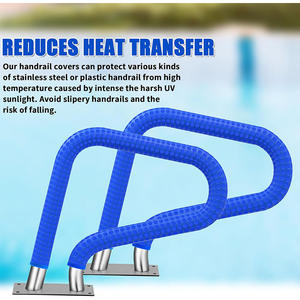 Couvertures de poignée de <span class=keywords><strong>piscine</strong></span> à glissière en néoprène de 8 pieds antidérapantes résistant aux intempéries poignée de main courante échelle de natation couverture de main courante de <span class=keywords><strong>piscine</strong></span> - Product Image 2