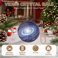 Lampe sphérique à mémoire vidéo de Noël pour dropshipping, cadeau d'anniversaire, boule à mémoire vidéo 3D, cristal MP4