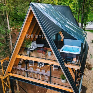 Casa Prefabricada Modular Moderna con Dormitorio, Estructura <span class=keywords><strong>de</strong></span> Acero Impermeable para Campamentos <span class=keywords><strong>de</strong></span> Verano, Hoteles, Complejos Turísticos, Apartamentos, Casa Triangular - Product Image 2