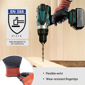 13G Rouge Spandex Industriel Froissé Latex Enduit Gant Travail Sécurité Construction Gants Maçon Rides Ondulé Paume En Caoutchouc - Product Image 3