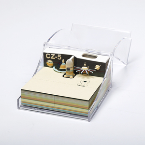 Bloc-notes <span class=keywords><strong>en</strong></span> papier 3D, thème vol et <span class=keywords><strong>satellite</strong></span>, logo personnalisé, cadeau de luxe pour la promotion de la marque et les réunions d'affaires - Product Image 3
