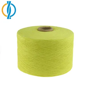 Ne 8s/1 6s/1 Dark Green Color Recycled Cotton Polyester Blended Knitting Yarn For Circular Knitting