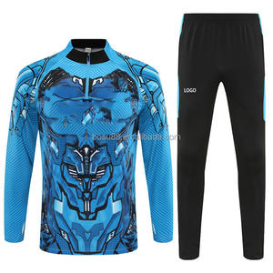 2025 2026 Nieuw ontwerp voetbalteam club lange mouwen trainingspak sportkleding halfrits clublogo heren kinderen - Product Image 1
