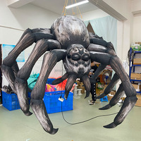 Décoration d'Halloween : Modèle d'araignée gonflable pour la décoration artistique, idéal pour les scènes de fêtes d'horreur et les promotions
