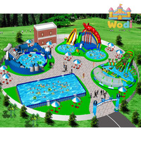 Parc aquatique gonflable professionnel d'été haute résistance pour les activités commerciales en bord de mer