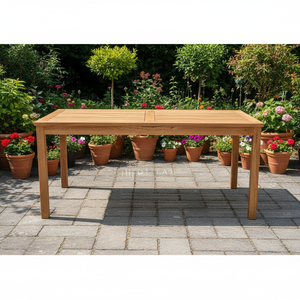 Marina Modern Lightweight <b>Foldable</b> Dining <b>Table</b> Solid Wood Construction Durable Waterproof for Outdoor/Indoor Use for Hotels - Product Image 3