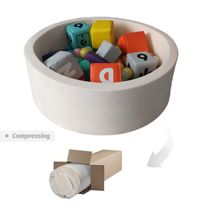 <span class=keywords><strong>Grande</strong></span> <span class=keywords><strong>piscine</strong></span> sèche pour bébé avec balles, jouets en éponge, Logo personnalisé, fosse à balles carrée, terrain de jeu intérieur - Product Image 5